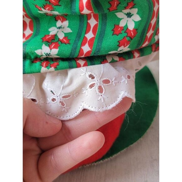 Vintage 16" Annalee Mrs clause green apron Xmas figure mistletoe - Picture 14 of 14